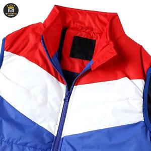 Gilet matelassé léger en toile pour homme, coupe-vent, col montant, logo décoratif, design personnalisé d'usine - Product Image 6