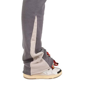Custom Oversize Men's Stacked <b>Track</b> Sweatpants Wide Leg Double Waisted Baggy Cotton French Terry <b>Trousers</b> - Product Image 3