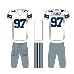 เครื่องแบบอเมริกันฟุตบอลพิมพ์ลายซับลิเมชันงาน OEM เครื่องแบบแห้งเร็วปรับแต่งได้อย่างเต็มที่ - Product Image 4