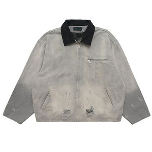 High Quality Heavy Weight Acid Wash Men'S Jacket ean Jacket Casual Outwear Fall Jacket <b>Denim</b> Button up <b>Coat</b> - Product Image 6