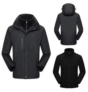 Veste d'hiver en toile décontractée pour hommes personnalisable coupe-vent à capuche avec fermeture éclair avant style urbain avec design de bloc de couleur teint OEM - Product Image 6