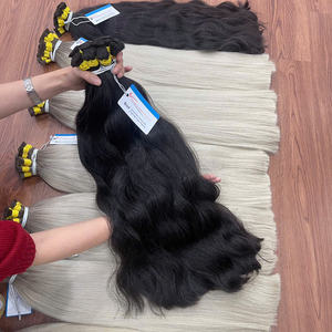 Extensions de cheveux vierges ondulés en vrac les plus vendues, 100% cheveux humains vietnamiens, toutes couleurs compatibles avec la teinture, lots de 100g - Product Image 5