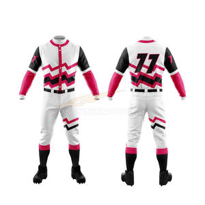 Kit d'usine en gros conception personnalisée uniformes de baseball pour adultes 100% polyester sublimation vêtements de sport ensembles respirants marque OEM - Product Image 3