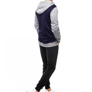 Chándal de invierno para hombre al aire libre con capucha sólido ecológico 100% algodón 2 en 1 diseño de alta calidad al por mayor - Product Image 2