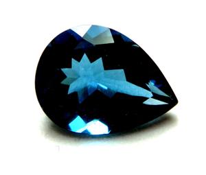 Piedras preciosas naturales de corte de pera facetadas de Topacio Azul de Londres, piedras preciosas de nacimiento semipreciosas sueltas para anillos de joyería y fabricación de colgantes - Product Image 2