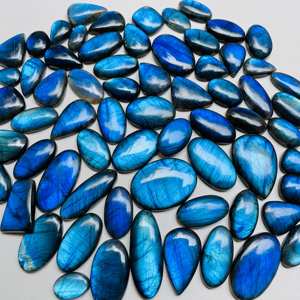 Pierre précieuse Labradorite bleue naturelle de belle qualité à facettes coupe taille libre fabrication de bijoux en vrac lot de gros disponible - Product Image 5