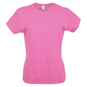 Nueva llegada de alta calidad, camisetas de manga corta para mujer, camiseta de mujer de Color sólido con cuello redondo y logotipo personalizado en diferentes colores - Product Image 1