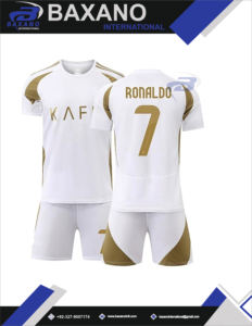 Conjunto de Camiseta de Fútbol Blanca y Dorada, Impresa, Transpirable, de Poliéster, de Secado Rápido, Ligera, con Cuello en V, Nombre del Equipo Personalizado, Kit de Entrenamiento - Product Image 4