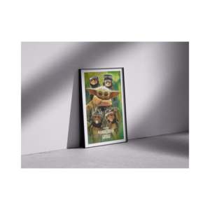 Modern Style the Mandalorian & Grogu <b>Poster</b> Featuring Grogu & the Anzillans Made of Paper - Product Image 4