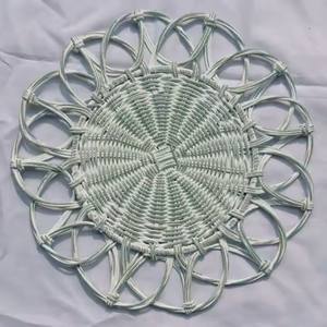 Assiette de chargeur en rotin tissé à la main/napperon tissé pour table à manger ou décoration de mariage artisanat DHT - Product Image 4