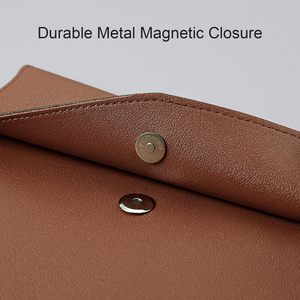 Personalizzazione professionale portafogli in pelle verticale <span class=keywords><strong>busta</strong></span> cartella formato lettera impermeabile cartella con scatto per i viaggi - Product Image 4