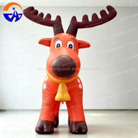 Élan de Noël gonflable Chenghuang 2026 / Décoration de vacances, cerf de dessin animé gonflable pour Noël