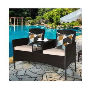 Nuevo diseño de Banco de mimbre 175X66X73Cm sofá conjunto muebles silla Benchlove diseño personalizado muebles de mimbre hechos en Vietnam - Product Image 1