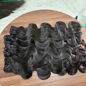 Cabello Remy Vietnamita HD para Cierre, 100g, Doble Trama a Máquina, Venta al por Mayor, Estilo Ondulado Caliente Personalizado - Product Image 3