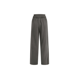 Pantalon de jogging décontracté en coton pour femme, taille mi-haute, coupe ample, imprimé, délavage foncé, style hiver - Product Image 2