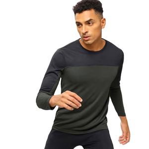 T-shirt d'entraînement à manches longues pour hommes Slim Fit tissu respirant léger Colorblock chemise pour hommes idéal pour l'entraînement et l'usure quotidienne - Product Image 1