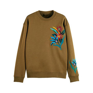 Sweat-shirt ras du cou imprimé bouffant brodé en coton personnalisé de haute qualité pour hommes sweats vierges surdimensionnés en éponge française pour hommes - Product Image 1