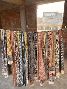 Bagru Dabu imprimé 100% coton sarongs femmes plage couverture Ups Sexy sarongs, respirant léger doux coton sarongs paréos - Product Image 4