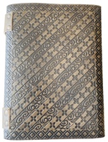 Carnet de croquis et journal intime en cuir rigide, thème Sirène Fantastique, gaufré Sept Pierres, fait main, idéal comme livre cadeau