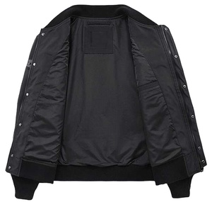 . Blouson aviateur pour hommes, fermeture à glissière complète, tissu respirant, coupe légère, convient à la superposition de vêtements de voyage en plein air et décontractés - Product Image 1