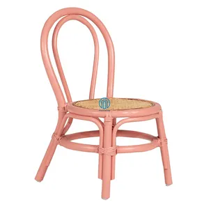 Wholesale popular wedding dining stackable pink bow tie back rattan baby child kids party chairs for events made in Vietnam