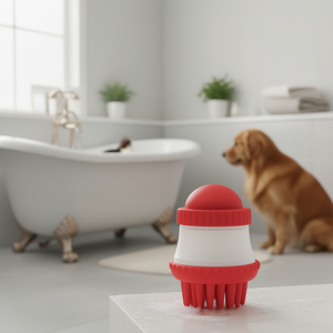 Spazzola per il Bagno degli Animali Domestici con Cinghia per Appendere e Gancio, Confezione in Cartone per la Toelettatura degli Animali - Product Image 3