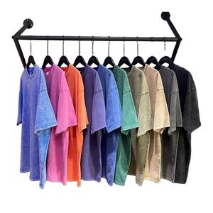 T-shirt vintage personnalisable 100% coton pour hommes, poids lourd, lavage à l'acide 250Gsm, coupe surdimensionnée, vêtements vierges de haute qualité - Product Image 2