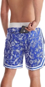 Pantalones cortos de malla con estampado de Cachemira de alta calidad personalizados OEM para hombre, pantalones cortos deportivos informales de secado rápido, pantalones cortos de béisbol sublimados transpirables - Product Image 2