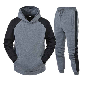 Ensemble survêtement à capuche personnalisé 2025 vêtements de sport pour hommes survêtement décontracté à manches longues survêtement de couleur unie - Product Image 4