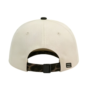 Custom 3D Embroidery Logo Performance Golf Cap 5-Panel Lightweight Hat With Adjustable Strapback Closure Camo <b>Webbing</b> <b>Strap</b> OEM - Product Image 5