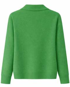 Suéter Cárdigan de Punto con Botones Verdes para Mujer, Manga Larga, Suave, Informal, para Invierno, con Cuello Polo, Ropa de Moda para Mujer - Product Image 6