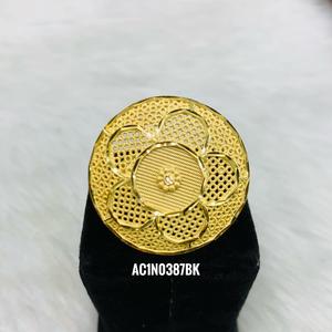 Nouveau style de colliers courts de haute qualité avec boucles d'oreilles et bagues en plaqué or 18 carats bijoux d'un gramme pour femmes - Product Image 3