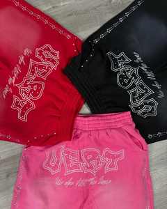 Pantalones de chándal de cintura doble de algodón 100% personalizados multicolor, pantalones largos de gran tamaño de alta calidad, ropa de calle disponible de talla grande OEM - Product Image 6