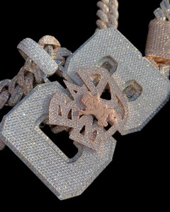 Pendentif en or 14 carats Hip Hop glacé Bijoux fins VVS Lab Grown Diamond Pendentifs fins personnalisés et pendentif en diamant à breloques pour hommes - Product Image 3