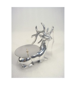 Bougeoir en aluminium de renne de pilier de conception unique pour la maison salon décoration de festival de noël bougeoir en aluminium - Product Image 1