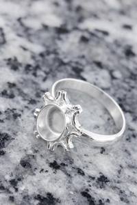 Bijoux en argent sterling 925 massif, composant rond de 8 mm, support pour bague vierge pour la conservation du lait maternel, design de bijoux en gros - Product Image 4