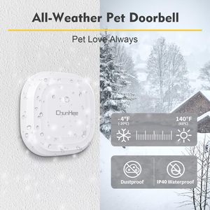 Daytech Kabellose Hundeklingel DC-Betrieben Selbstbetriebener Knopf Wasserdicht Einfache Installation Mehrere Melodien Einstellbarer Klingelton - Product Image 4