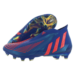 Adidas Predator EDGE + Ag AG unisex รองเท้าฟุตบอลความละเอียดสูงสีฟ้า/เทอร์โบ/สีฟ้าความละเอียดสูง | ของแท้100% - Product Image 1