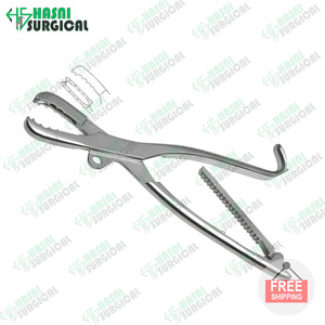 FABUF Lambotte สแตนเลสสตีลเครื่องมือผ่าตัดตรงปรับได้ด้วยมือคีมยึดกระดูกได้รับการรับรองมาตรฐาน ISO - Product Image 3