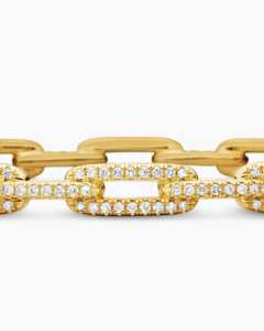 Pulsera de tenis de oro amarillo de 14 quilates con diamantes cultivados en laboratorio, redondos, DEF, VVS, VS, 18 gramos, joyería fina, certificado IGI, proveedor OEM de fábrica - Product Image 5