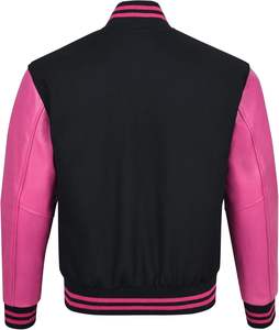 Vestes d'université de lycée avec logo brodé mélange de laine et manches d'aspect cuir fournisseur OEM pour le vrac - Product Image 3