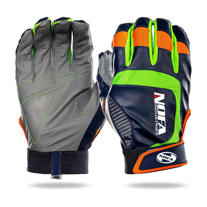 Professional Reinforced Palm Genuine Leather Batting Gloves for Youth Adult Custom Logo <b>Best</b> Short Cuff Baseball Batting Gloves - Product Image 6