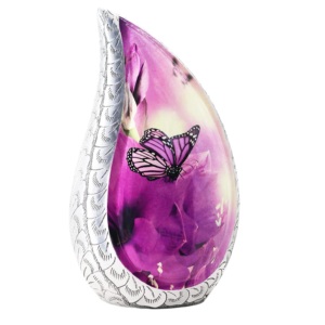 Urnas de cremación en forma de lágrima de latón y plata, urnas funerarias en forma de lágrima de tendencia caliente, urnas de cremación con diseño de lágrima de Metal con plata antigua - Product Image 2