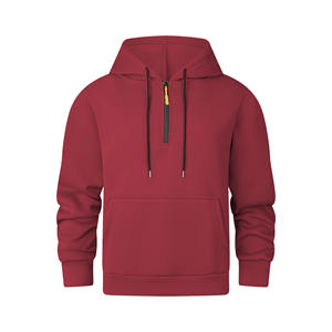 OEM Customized Logo Design Spring and Autumn Sports Sweatshirt Fashion <b>Men's</b> Half-zip Hoodie - Product Image 4