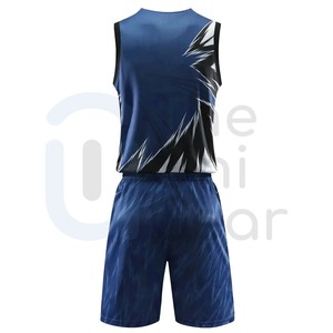 Nuevo diseño, venta al por mayor, uniforme de baloncesto azul de alta demanda para equipos, uniformes de baloncesto con logotipo personalizado, Camiseta deportiva y pantalones cortos - Product Image 5