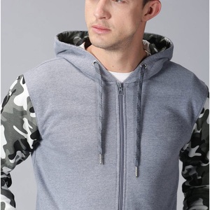 Customizable Kangaroo Pocket Knitted Lined Anti-Wrinkle Zipper Hoodie for Men-Comfortable & Stylish men oversized zip hoodies - Product Image 5