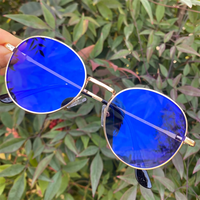 Lunettes Photochromiques Unisexes Cercle en Alliage Anti-Lumière Bleue et UV400, Simples, Photochromatiques Grises et Anti-Reflet pour Hommes et Femmes
