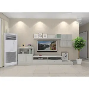 Meuble mural de salon <span class=keywords><strong>blanc</strong></span> de luxe au design moderne meuble TV avec casiers - Product Image 6