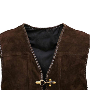 Nouveau design élégant Gilet de motard en cuir Veste de moto Vente chaude Bonne qualité Gilet en cuir à boutons - Product Image 4