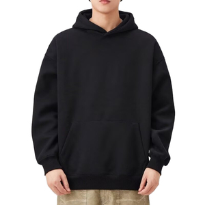 Sweat-shirt à capuche en tricot imperméable surdimensionné pour homme Coupe ample Coupe-vent avec logo Style de survêtement écologique - Product Image 1